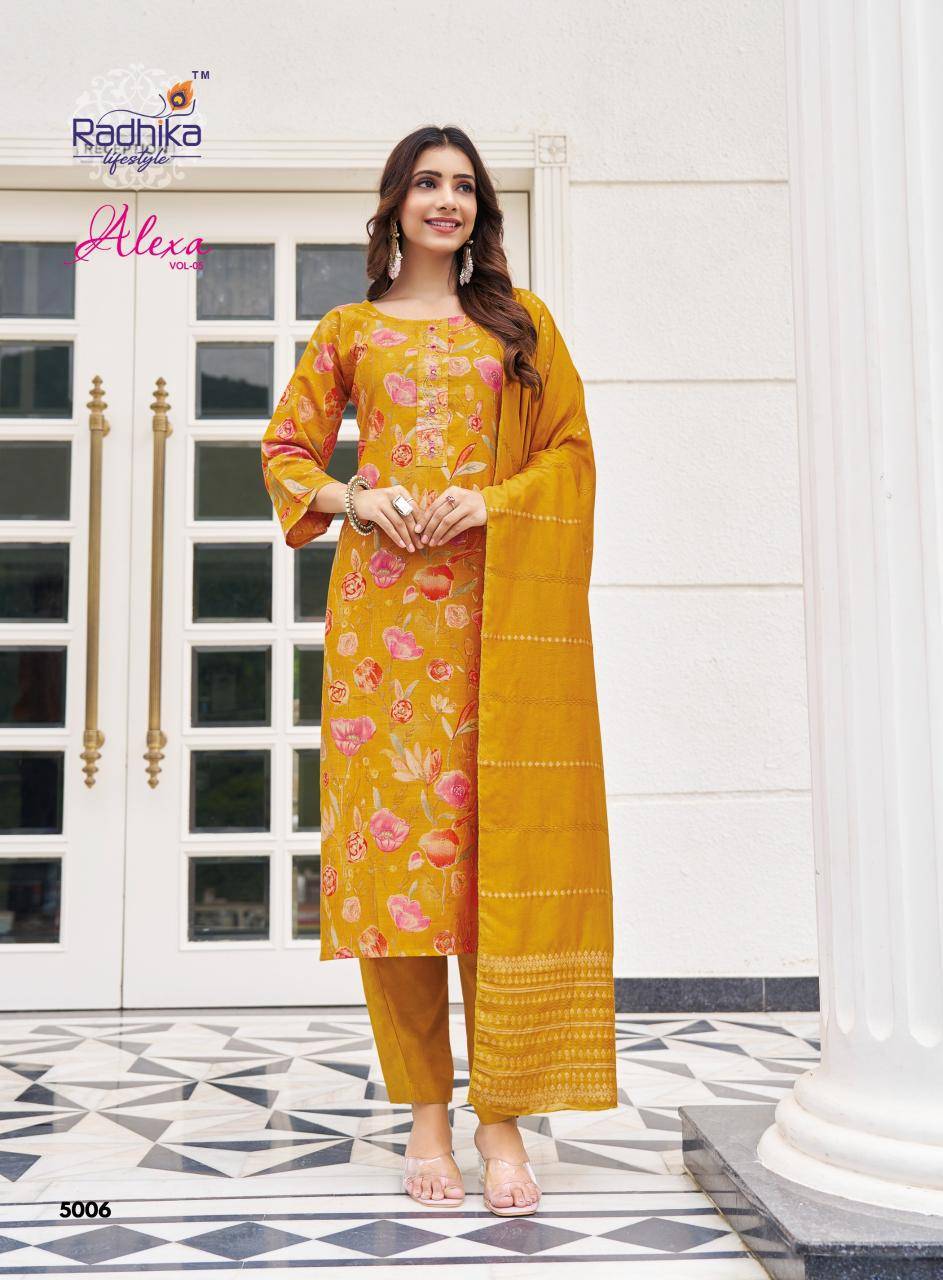Radhika lifestyle alexa vol 5 manufacturer kurti